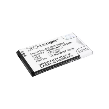   Bea-fon ICP4/38/57 1S1P helyettesítő mobiltelefon akkumulátor (Li-ion, 3.7V, 1050mAh / 3.89Wh) - Utángyártott