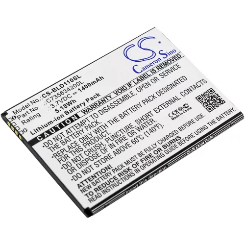 BLU C735634200L helyettesítő mobiltelefon akkumulátor (Li-ion, 3.7V, 1400mAh / 5.18Wh) - Utángyártott