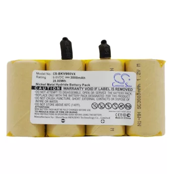   Black&Decker DV9605 készülékhez takarítógép akkumulátor (Ni-MH, 9.6V, 3000mAh / 28.8Wh) - Utángyártott