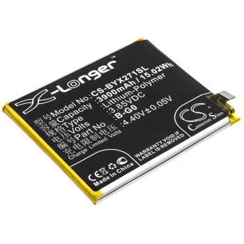   BBK B-G0 helyettesítő mobiltelefon akkumulátor (Li-Polymer, 3.85V, 3900mAh / 15.02Wh) - Utángyártott