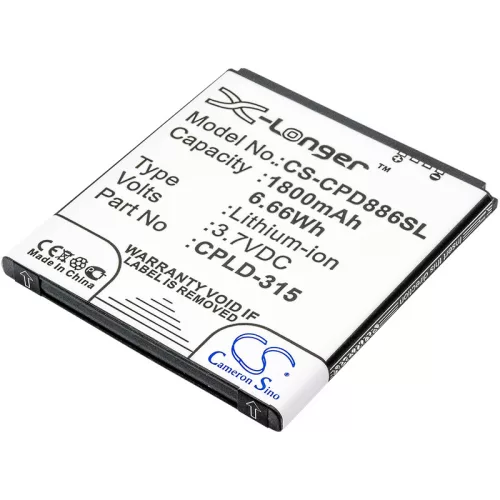 Vodafone CPLD-315 helyettesítő mobiltelefon akkumulátor (Li-ion, 3.7V, 1800mAh / 6.66Wh) - Utángyártott