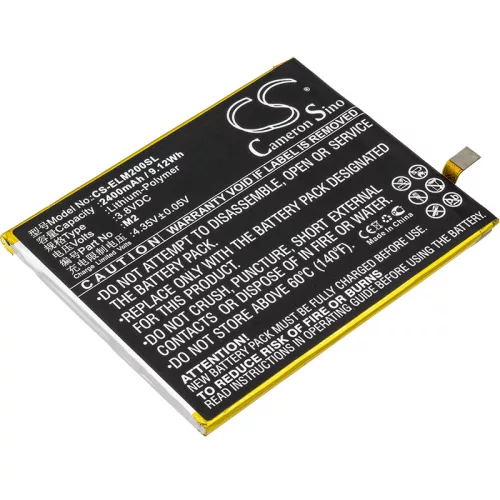 Elephone M2 helyettesítő mobiltelefon akkumulátor (Li-Polymer, 3.8V, 2400mAh / 9.12Wh) - Utángyártott