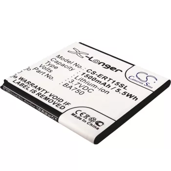   Sony Ericsson BA750 helyettesítő mobiltelefon akkumulátor (Li-ion, 3.7V, 1500mAh / 5.55Wh) - Utángyártott