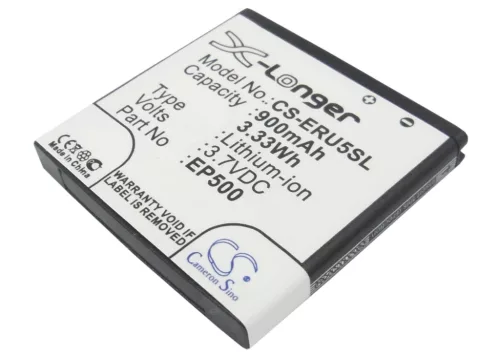Sony Ericsson EP500 helyettesítő mobiltelefon akkumulátor (Li-ion, 3.7V, 900mAh / 3.33Wh) - Utángyártott
