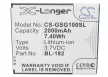 GSmart BL-182 helyettesítő mobiltelefon akkumulátor (Li-ion, 3.7V, 2000mAh / 7.4Wh) - Utángyártott