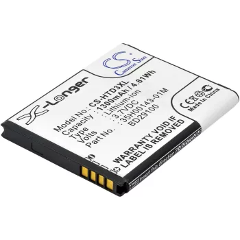   HTC BD29100 helyettesítő mobiltelefon akkumulátor (Li-ion, 3.7V, 1300mAh / 4.81Wh) - Utángyártott