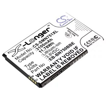   Samsung EB-BN750BBE helyettesítő mobiltelefon akkumulátor (Li-ion, 3.8V, 3100mAh / 11.78Wh) - Utángyártott