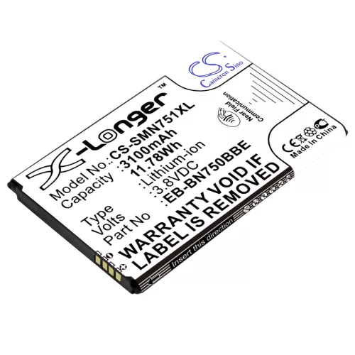 Samsung EB-BN750BBE helyettesítő mobiltelefon akkumulátor (Li-ion, 3.8V, 3100mAh / 11.78Wh) - Utángyártott