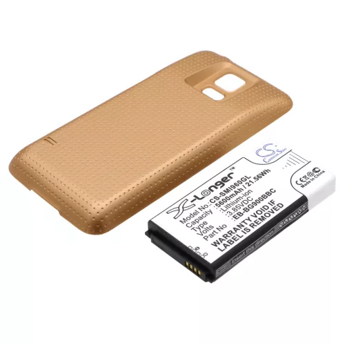 Samsung EB-BG900BBC helyettesítő mobiltelefon akkumulátor (Li-ion, 3.85V, 5600mAh / 21.56Wh) - Utángyártott