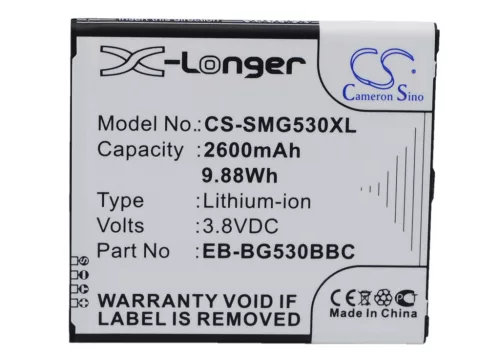 Samsung GH43-04372A helyettesítő mobiltelefon akkumulátor (Li-ion, 3.8V, 2600mAh / 9.88Wh) - Utángyártott