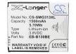 Samsung GH43-04256A helyettesítő mobiltelefon akkumulátor (Li-ion, 3.8V, 1500mAh / 5.7Wh) - Utángyártott