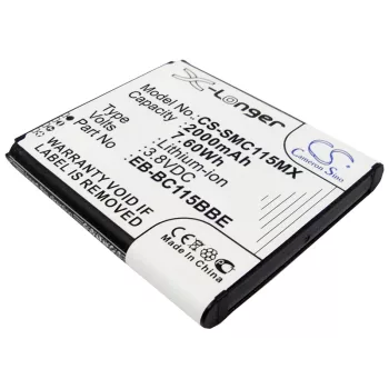   Samsung EB-BC115BBC, EB-BC115BBE helyettesítő akkumulátor (Li-ion, 3.8V, 2000mAh / 7.6Wh) - Utángyártott
