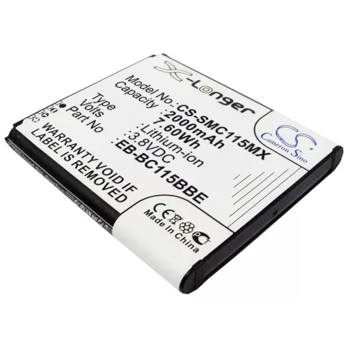 Samsung EB-BC115BBC, EB-BC115BBE helyettesítő akkumulátor (Li-ion, 3.8V, 2000mAh / 7.6Wh) - Utángyártott