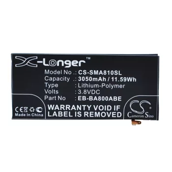   Samsung EB-BA800ABE helyettesítő mobiltelefon akkumulátor (Li-Polymer, 3.8V, 3050mAh / 11.59Wh) - Utángyártott