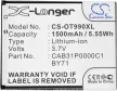 Alcatel TB-4T0058200 helyettesítő mobiltelefon akkumulátor (Li-ion, 3.7V, 1500mAh / 5.55Wh) - Utángyártott