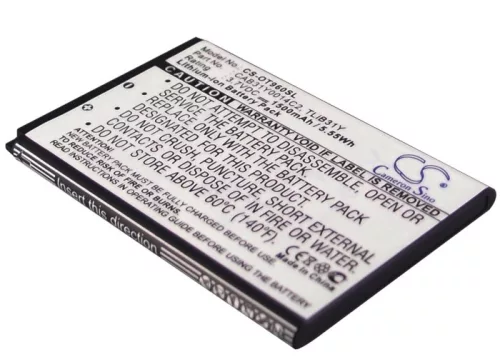 Alcatel TLiB31Y helyettesítő mobiltelefon akkumulátor (Li-ion, 3.7V, 1500mAh / 5.55Wh) - Utángyártott
