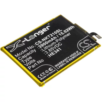   Nokia HE341 helyettesítő mobiltelefon akkumulátor (Li-Polymer, 3.85V, 3900mAh / 15.02Wh) - Utángyártott