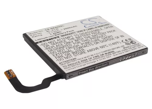 Nokia BL-4YW helyettesítő mobiltelefon akkumulátor (Li-ion, 3.7V, 2000mAh / 7.4Wh) - Utángyártott