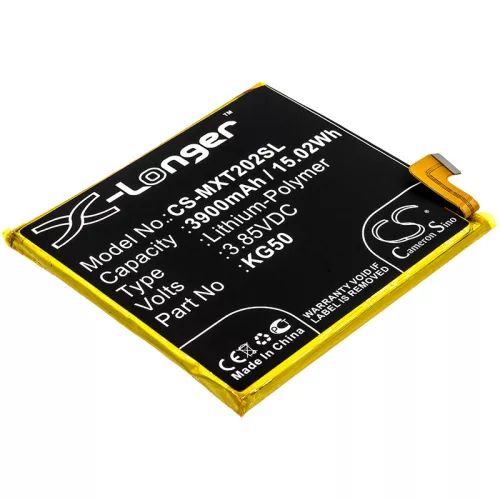 Motorola KG50 helyettesítő mobiltelefon akkumulátor (Li-Polymer, 3.85V, 3900mAh / 15.02Wh) - Utángyártott