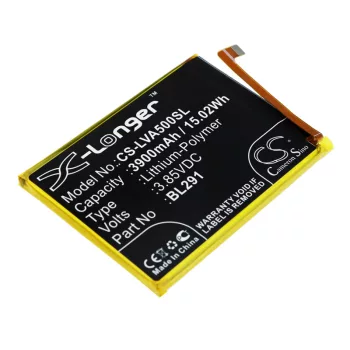   Lenovo BL291 helyettesítő mobiltelefon akkumulátor (Li-Polymer, 3.85V, 3900mAh / 15.02Wh) - Utángyártott