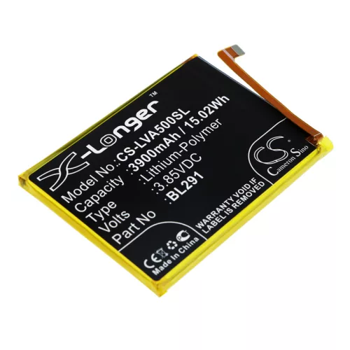 Lenovo BL291 helyettesítő mobiltelefon akkumulátor (Li-Polymer, 3.85V, 3900mAh / 15.02Wh) - Utángyártott