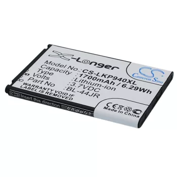   LG BL-44JR helyettesítő mobiltelefon akkumulátor (Li-ion, 3.7V, 1700mAh / 6.29Wh) - Utángyártott