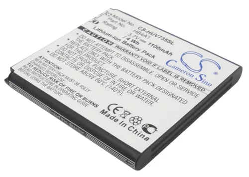 Huawei HB4A1 helyettesítő mobiltelefon akkumulátor (Li-ion, 3.7V, 1100mAh / 4.07Wh) - Utángyártott