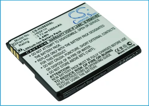 Huawei HB5K1H helyettesítő mobiltelefon akkumulátor (Li-ion, 3.7V, 1200mAh / 4.44Wh) - Utángyártott