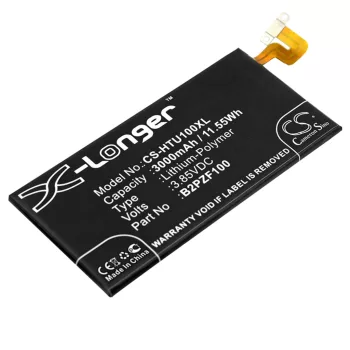   HTC B2PZF100 helyettesítő mobiltelefon akkumulátor (Li-Polymer, 3.85V, 3000mAh / 11.55Wh) - Utángyártott