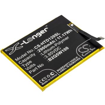   HTC B2Q5W100 helyettesítő mobiltelefon akkumulátor (Li-Polymer, 3.85V, 2900mAh / 11.17Wh) - Utángyártott
