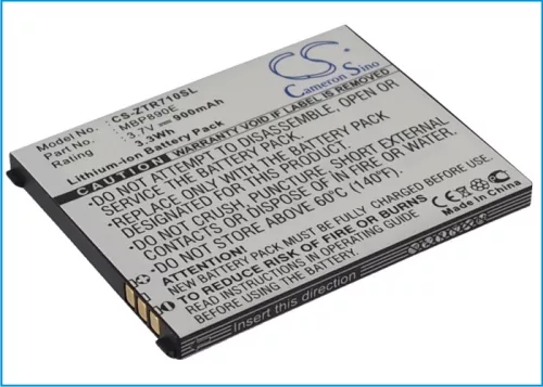 ZTE MBP890E helyettesítő mobiltelefon akkumulátor (Li-ion, 3.7V, 900mAh / 3.33Wh) - Utángyártott