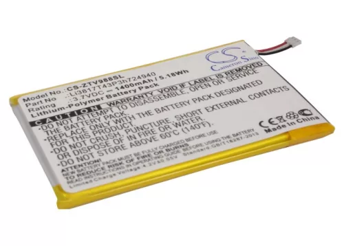 ZTE Li3817T43P3h724940 helyettesítő mobiltelefon akkumulátor (Li-Polymer, 3.7V, 1400mAh / 5.18Wh) - Utángyártott