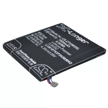   ZTE Li3818T43P3h585642 helyettesítő mobiltelefon akkumulátor (Li-Polymer, 3.8V, 1800mAh / 6.84Wh) - Utángyártott