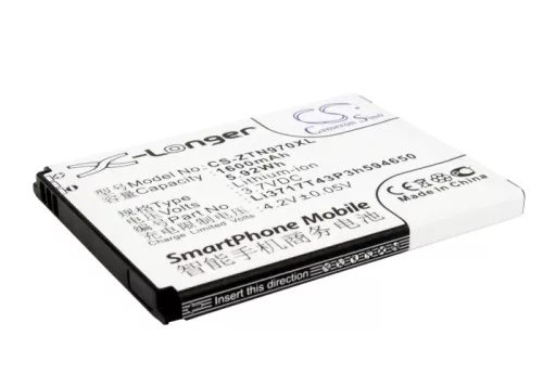 ZTE Li3717T43P3h594650 helyettesítő mobiltelefon akkumulátor (Li-ion, 3.7V, 1600mAh / 5.92Wh) - Utángyártott