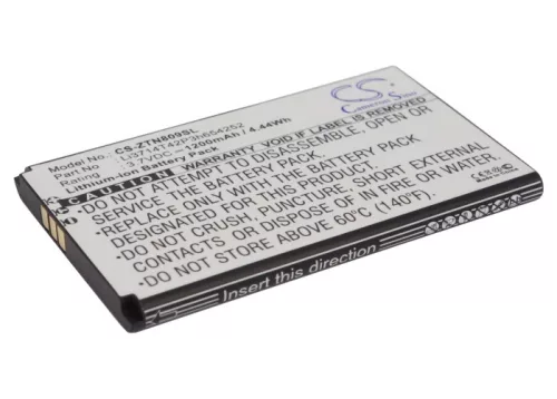 ZTE Li3714T42P3h654252 helyettesítő mobiltelefon akkumulátor (Li-ion, 3.7V, 1200mAh / 4.44Wh) - Utángyártott