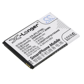   ZTE Li3820T43P3h785440 helyettesítő mobiltelefon akkumulátor (Li-ion, 3.8V, 2000mAh / 7.6Wh) - Utángyártott