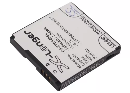 ZTE Li3706T42P3h383857 helyettesítő mobiltelefon akkumulátor (Li-ion, 3.7V, 700mAh / 2.59Wh) - Utángyártott