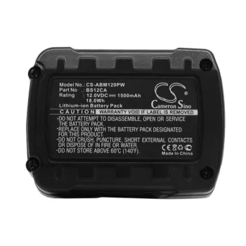   AEG BS12CA helyettesítő szerszámgép akkumulátor (Li-ion, 12V, 1500mAh / 18Wh) - Utángyártott