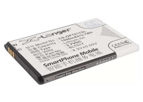 Oppo BLT017 helyettesítő mobiltelefon akkumulátor (Li-ion, 3.7V, 1000mAh / 3.7Wh) - Utángyártott