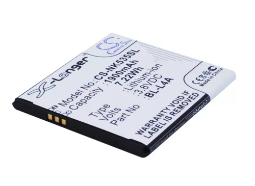 Microsoft BL-L4A helyettesítő mobiltelefon akkumulátor (Li-ion, 3.8V, 1900mAh / 7.22Wh) - Utángyártott