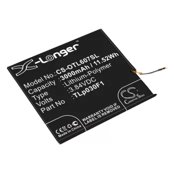   Alcatel TLp030F2 helyettesítő mobiltelefon akkumulátor (Li-Polymer, 3.84V, 3000mAh / 11.52Wh) - Utángyártott