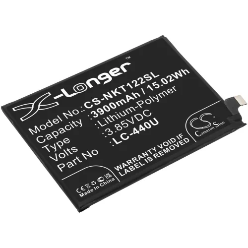 Nokia LC-440U helyettesítő mobiltelefon akkumulátor (Li-Polymer, 3.85V, 3900mAh / 15.02Wh) - Utángyártott