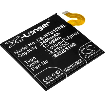   HTC B2Q55100 helyettesítő mobiltelefon akkumulátor (Li-Polymer, 3.85V, 3400mAh / 13.09Wh) - Utángyártott