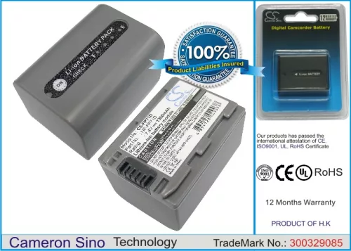 Sony NP-FP71D helyettesítő akkumulátor (Li-ion, 7.4V, 1300mAh / 9.62Wh) - Utángyártott