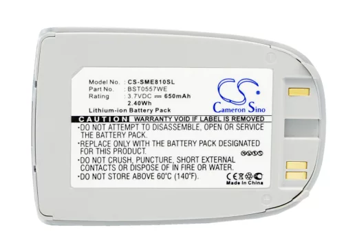 Samsung BST0557WE helyettesítő mobiltelefon akkumulátor (Li-ion, 3.7V, 650mAh / 2.41Wh) - Utángyártott