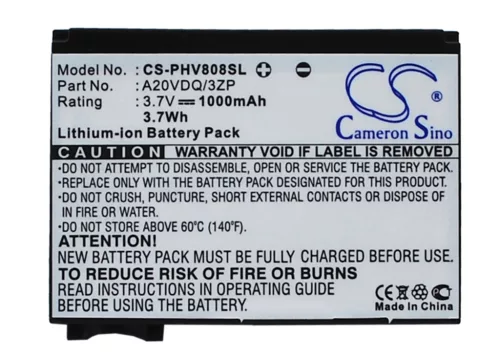 Philips A20VDQ/3ZP helyettesítő mobiltelefon akkumulátor (Li-ion, 3.7V, 1000mAh / 3.7Wh) - Utángyártott