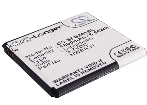 SoftBank HWBAS1 helyettesítő mobiltelefon akkumulátor (Li-ion, 3.7V, 1800mAh / 6.66Wh) - Utángyártott