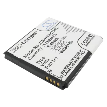   HTC BG86100 helyettesítő mobiltelefon akkumulátor (Li-ion, 3.7V, 1750mAh / 6.48Wh) - Utángyártott