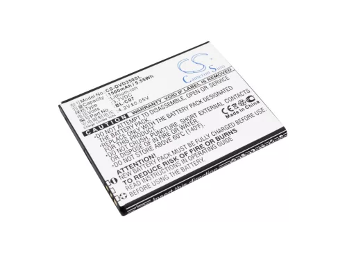 DOOV BL-C07 helyettesítő mobiltelefon akkumulátor (Li-ion, 3.7V, 1500mAh / 5.55Wh) - Utángyártott