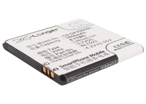 Oppo BLT023 helyettesítő mobiltelefon akkumulátor (Li-ion, 3.7V, 1650mAh / 6.11Wh) - Utángyártott